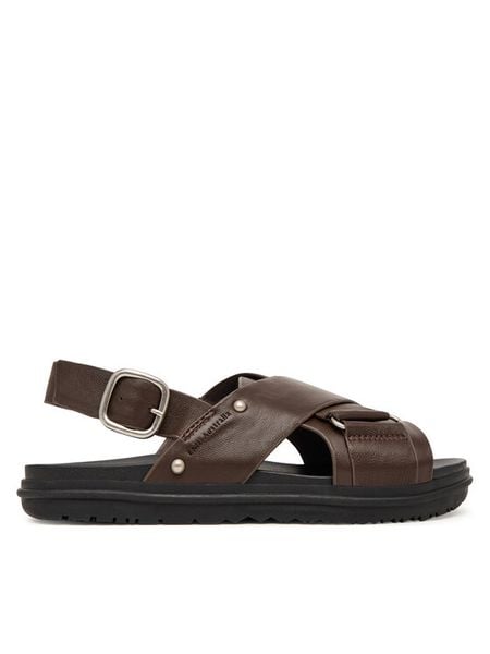 EMU Australia Sandały Faye W13246 Brązowy. Brązowe sandały EMU Australia, bez wzorów, ze skóry, bez obcasa, na płaskiej podeszwie, bez zapięcia. Za 469,99 zł.