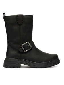 Clarks Botki Orinoco3 Bay 26183923 Czarny. Czarne botki Clarks, bez wzorów, ze skóry, bez obcasa, na płaskiej podeszwie, bez zapięcia. Za 389,99 zł.