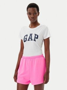 Gap T-Shirt 729555-12 Biały Regular Fit. Białe t-shirty GAP, s, bez wzorów, z bawełny, bez kołnierzyka, bez ramiączek. Za 79,99 zł.