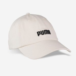 Czapka z daszkiem Puma. Brązowe czapki DECATHLON, bez wzorów, z bawełny, eleganckie. Za 49,99 zł.