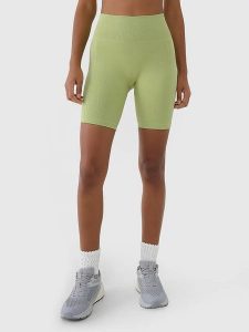4F Szorty funkcyjne w kolorze zielonym rozmiar: M/L. Zielone spodenki sportowe 4f, l, bez wzorów, z materiału, na fitness i siłownię. Za 44,92 zł.