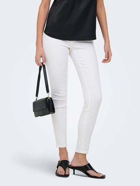 ONLY Dżinsy - Skinny fit - w kolorze białym rozmiar: M/L30. Białe jeansy ONLY, bez wzorów. Za 118,56 zł.