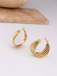 Charlize Pozłacane kolczyki-kreole rozmiar: onesize. Żółte kolczyki Charlize, pozłacane. Za 69,75 zł.