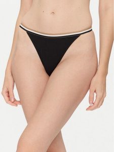 BOSS Komplet 3 par stringów 50545602 Czarny. Czarne komplety bielizny Boss, bez wzorów, z syntetyku. Za 139,99 zł.