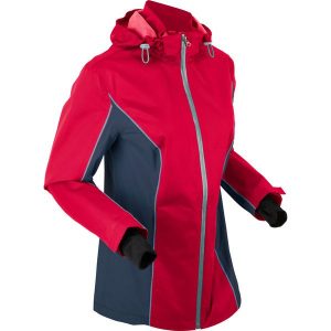 Kurtka funkcyjna outdoorowa, bardzo lekka, z workiem bonprix ciemnoczerwony. Czerwone kurtki bonprix. Za 109,99 zł.