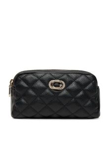 Guess Kosmetyczka PW7549 P543 Czarny. Czarne kosmetyczki Guess, z aplikacjami, ze skóry, bez dodatków. Za 179,99 zł.