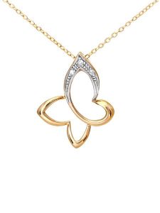 Revoni Złoty naszyjnik z diamentową zawieszką - dł. 45 cm rozmiar: onesize. Żółte naszyjniki Revoni, z diamentem, złote. Za 785,09 zł.