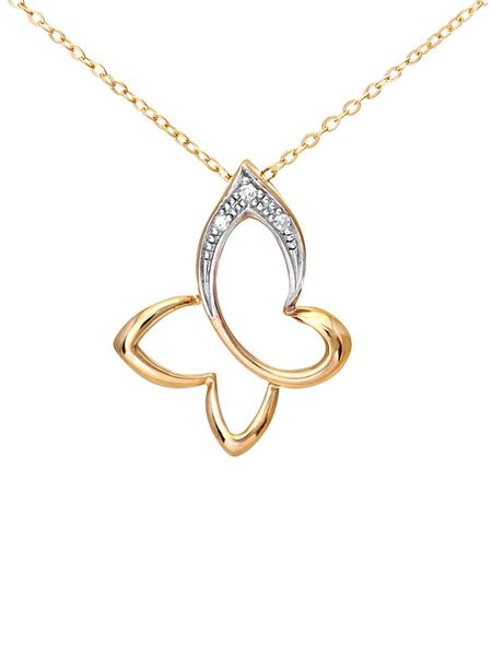 Revoni Złoty naszyjnik z diamentową zawieszką - dł. 45 cm rozmiar: onesize. Żółte naszyjniki Revoni, z diamentem, złote. Za 785,09 zł.