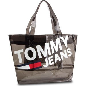 Torebka TOMMY JEANS - Tju Summer Tote Tran AU0AU00589 002. Shopper bag marki Tommy Jeans. Za 399,00 zł.