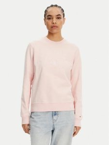 Tommy Jeans Bluza Tonal Crest DW0DW20637 Różowy Regular Fit. Czerwone bluzy Tommy Jeans, m, bez wzorów, z bawełny, bez kaptura. Za 279,99 zł.
