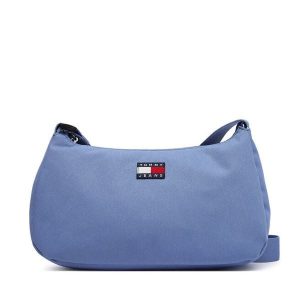 Torebka Tommy Jeans. Niebieskie torebki klasyczne Tommy Jeans, bez wzorów, z jeansu, bez dodatków. Za 249,99 zł.