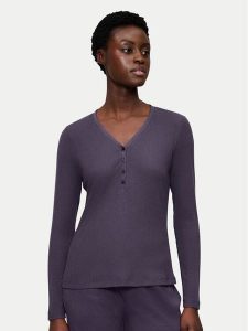 Triumph Koszulka piżamowa Mix&Match 10225031 Granatowy Regular Fit. Niebieskie koszule nocne Triumph, bez wzorów, z syntetyku, bez ramiączek. Za 99,99 zł.