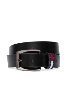 Tommy Jeans Pasek Tjw Bold Flag 3.0 AW0AW18099 Czarny. Czarne paski Tommy Jeans, bez wzorów, z jeansu. Za 169,99 zł.