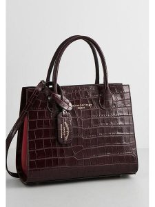 Maison héritage PARIS Skórzana torebka "Trip Croco" w kolorze bordowym - 30 x 24 x 15 cm rozmiar: onesize. Czerwone torebki klasyczne Maison héritage PARIS, bez wzorów, z materiału, przez ramię, bez dodatków. Za 404,99 zł.