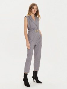 TWINSET Kombinezon 242TP2280 Szary Regular Fit. Szare sukienki Twinset, bez wzorów, z syntetyku, bez kołnierzyka, bez ramiączek. Za 679,99 zł.