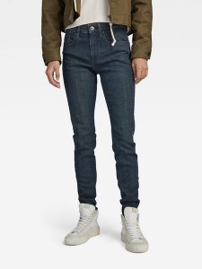 G-Star Dżinsy - Skinny fit - w kolorze granatowym rozmiar: W25/L30. Niebieskie jeansy G-Star, z aplikacjami. Za 127,35 zł.