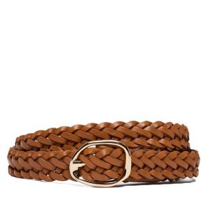 Pasek Tommy Hilfiger. Brązowe paski TOMMY HILFIGER, bez wzorów. Za 249,99 zł.