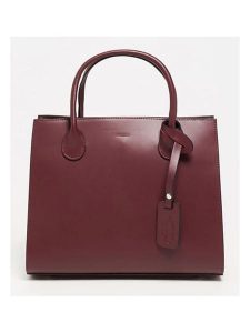 Maison héritage PARIS Skórzana torebka "Trip" w kolorze bordowym - 30,5 x 24 x 15,5 cm rozmiar: onesize. Czerwone torebki klasyczne Maison héritage PARIS, bez wzorów, z materiału, przez ramię, bez dodatków. Za 304,99 zł.