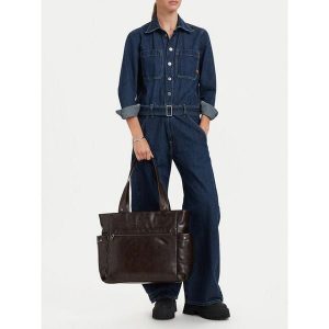 Torebka G-Star. Brązowe shopper bag G-Star, bez wzorów, bez dodatków. Za 279,99 zł.