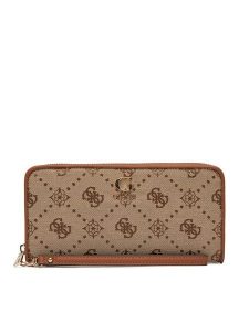Guess Portfel Neda Slg SWJP96 54146 Beżowy. Brązowe portfele Guess, z aplikacjami, z materiału. Za 249,99 zł.