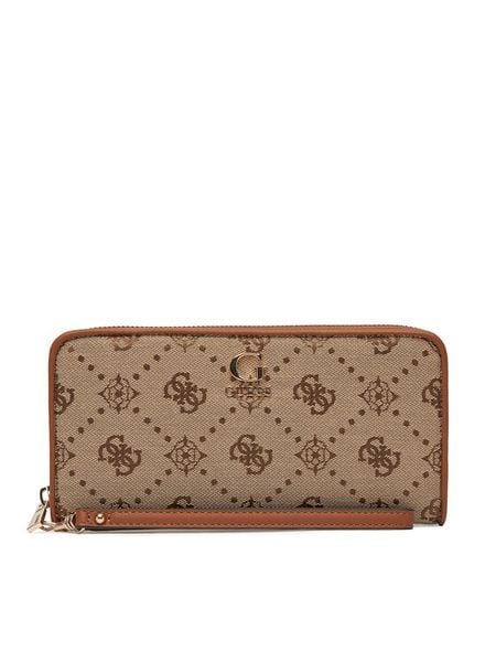 Guess Portfel Neda Slg SWJP96 54146 Beżowy. Brązowe portfele Guess, z aplikacjami, z materiału. Za 249,99 zł.