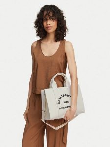 KARL LAGERFELD Torebka B1W30041 Biały. Białe torebki klasyczne KARL LAGERFELD, bez wzorów, ze skóry, bez dodatków. Za 562,99 zł.