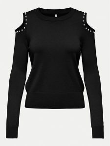 ONLY Sweter Gila 15339512 Czarny Regular Fit. Czarne swetry klasyczne ONLY, s, z syntetyku, bez kołnierzyka. Za 79,99 zł.