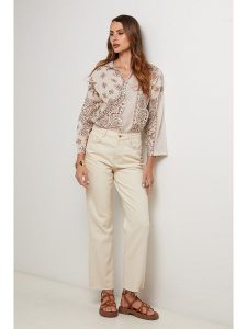 Lin Passion Koszula w kolorze beżowym rozmiar: 36/38. Brązowe koszule Lin Passion, bez wzorów, z bawełny, bez kołnierzyka, bez ramiączek. Za 121,99 zł.