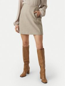 Vero Moda Spódnica ołówkowa Fortuneallison 10253954 Beżowy Slim Fit. Brązowe spódnice Vero Moda, xl, bez wzorów, z syntetyku. Za 129,99 zł.
