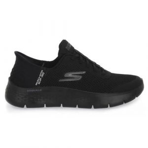 Buty do chodzenia damskie Skechers 124836BBK. Czarne buty trekkingowe Skechers, z materiału, bez zapięcia. Za 299,00 zł.
