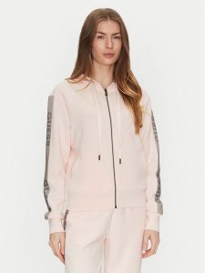 Guess Bluza W5RQ03 KBYE2 Różowy Regular Fit. Czerwone bluzy Guess, xs, z aplikacjami, z syntetyku, bez kaptura. Za 259,99 zł.