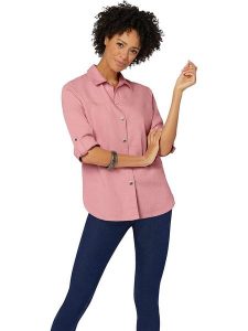 WITT WEIDEN Bluzka dżinsowa w kolorze jasnoróżowym rozmiar: 44. Różowe bluzki WITT WEIDEN, bez wzorów, bez kołnierzyka, bez ramiączek. Za 61,17 zł.