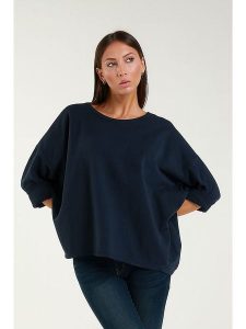 Tamba Bluza w kolorze granatowym rozmiar: 36-42. Niebieskie bluzy Tamba, bez wzorów, bez kaptura. Za 78,84 zł.