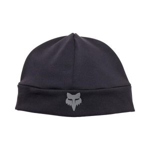 Czapka rowerowa mtb termoaktywna zimowa unisex FOX Defend. Czarne czapki FOX RACING, bez wzorów, sportowe. Za 70,00 zł.