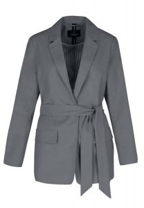 Marynarka z bawełną JB-RUNTA. Szare marynarki i żakiety Volcano, xs, bez wzorów, z bawełny, eleganckie. Za 249,99 zł.