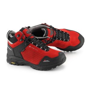 Buty trekkingowe skórzane unisex Alpine Pro Angoon Vibram. Czerwone buty trekkingowe Alpine Pro, za kostkę, bez zapięcia. Za 519,00 zł.
