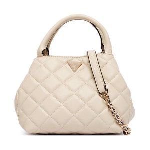 Torebka Guess. Białe kuferki Guess, z aplikacjami, bez dodatków. Za 544,99 zł.