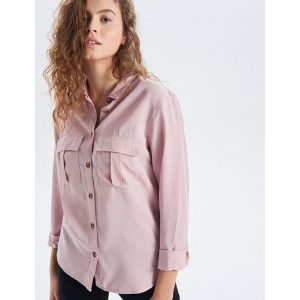 Koszula z kieszeniami - Kremowy. Koszule marki Cropp. Za 89,99 zł.