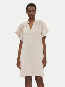Bruuns Bazaar Sukienka codzienna Beckia Wendis BBW4490 Beżowy Loose Fit. Brązowe kombinezony Bruuns Bazaar, na co dzień, bez wzorów, z syntetyku, bez kołnierzyka, bez ramiączek, proste. Za 439,99 zł.