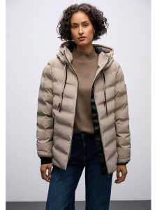 Street One Kurtka pikowana w kolorze beżowym rozmiar: 38. Brązowe kurtki Street One, bez wzorów, bez kaptura. Za 425,06 zł.