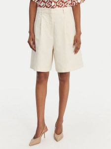 Weekend Max Mara Bermudy Ecuba 2615141022 Écru Loose Fit. Szorty Weekend Max Mara, bez wzorów, z bawełny. Za 869,99 zł.