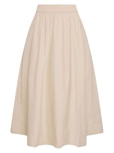 MOSS COPENHAGEN Spódnica w kolorze beżowym rozmiar: XL. Brązowe spódnice Moss Copenhagen, xl, bez wzorów, z bawełny, maxi. Za 249,95 zł.
