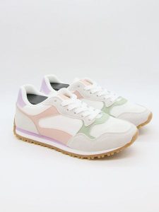 Bellucci Sneakersy w kolorze biało-jasnoróżowym rozmiar: 36. Białe trampki Bellucci, bez wzorów, bez zapięcia. Za 91,77 zł.