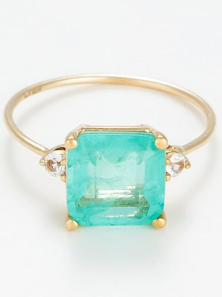 L instant d Or Złoty pierścionek "Espoir" z cyrkoniami rozmiar: 58. Zielone pierścionki L instant d Or, z cyrkonią, złote. Za 785,09 zł.