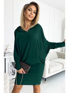 Numoco Sukienka w kolorze zielonym rozmiar: L/XL. Zielone sukienki NUMOCO, na imprezę, l, bez wzorów, bez kołnierzyka, bez ramiączek, midi. Za 193,24 zł.