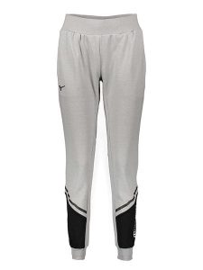Mizuno Spodnie dresowe w kolorze szaro-czarnym rozmiar: M. Czarne spodnie dresowe Mizuno, m, bez wzorów, z dresówki. Za 74,63 zł.