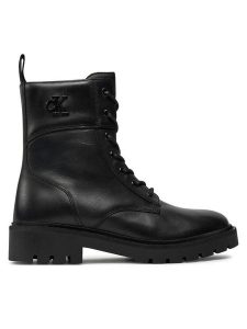 Calvin Klein Jeans Trapery Combat Boot Mid Zip Lth In Calf YW0YW01550 Czarny. Czarne buty zimowe Calvin Klein Jeans, z jeansu, bez obcasa, bez zapięcia. Za 664,54 zł.
