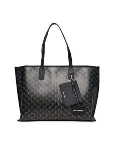 KARL LAGERFELD Torebka A1W30183 Czarny. Czarne shopper bag KARL LAGERFELD, bez wzorów, ze skóry, bez dodatków. Za 789,99 zł.