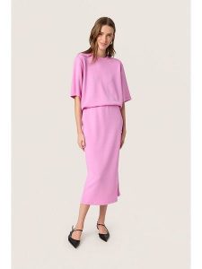 Soaked in Luxury Spódnica "Ellan" w kolorze różowym rozmiar: L. Różowe spódnice Soaked in Luxury, na co dzień, l, bez wzorów, midi. Za 113,63 zł.