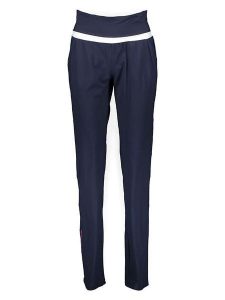 Crazy Spodnie funkcyjne w kolorze granatowo-białym rozmiar: M. Niebieskie spodnie sportowe Crazy, m, bez wzorów, z materiału, z podwyższonym stanem, outdoorowe. Za 127,35 zł.